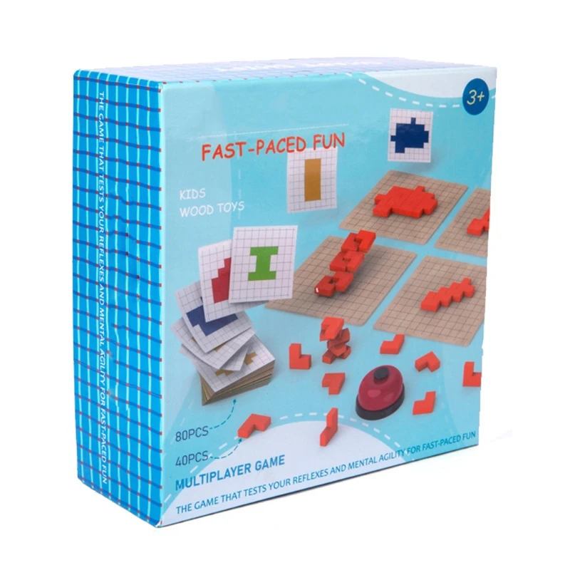 

Montessori Tangram Shape Sorting Toy Early Learning Family Game Interaction Toy