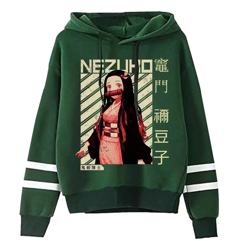 Anime Demon Slayer Hoodie Kamado Tanjirou Kamado Nezuko Printed Hoodies Hooded Sweatshirts Tops Pullovers Unisex