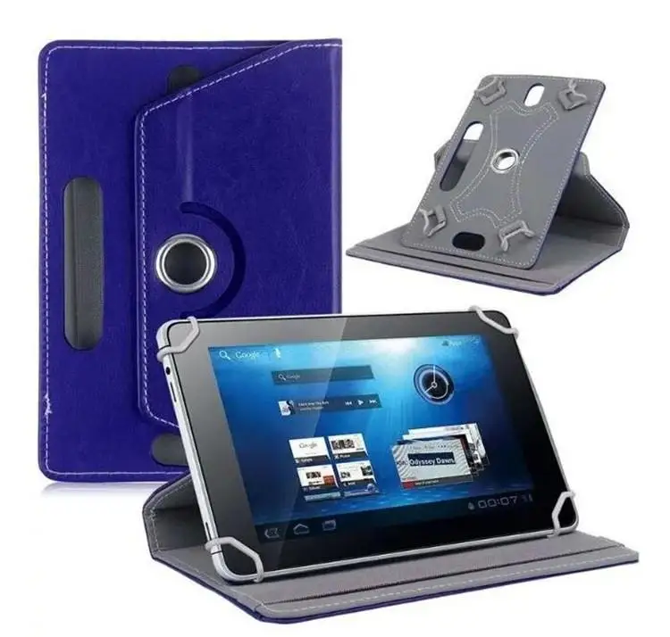 

HobbyLane Tablet Protective Case for 7/8/9/10 Inch Tablet Universal 360 Degree Rotating Four Hook Leather Tablet Protective Case