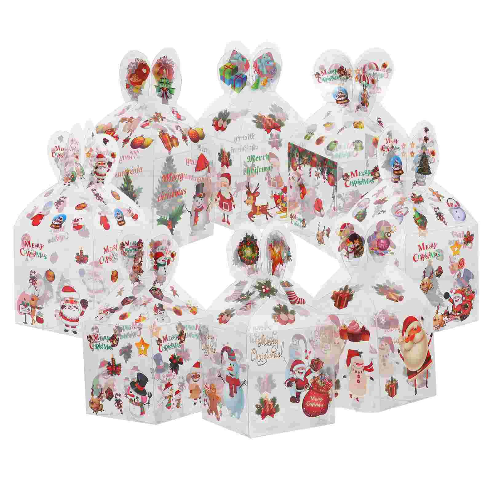 

16pcs Xmas Elements Packing Boxes Decorative Festival Gift Packaging Cases