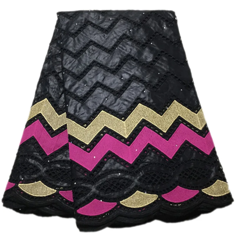 

Wholesale Bazin Riche Lace satin fabric hollowed out small circle holes with stones PB66 African women dresses Lace Fabric