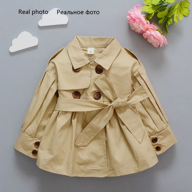 

Baby Jacket Casaco Infantil Girl Baby Coat 2021 Spring Baby Jas Trench Double Breast Windbreaker for Girl Kids Jacket For 1-4T