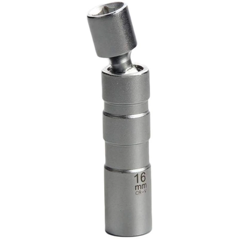 

14MM & 16MM Thin Wall Magnetic Swivel Spark Plug Socket - 3/8-Inch Drive 12-Point Spark Plug Socket Removal Tool - Swivel Extens