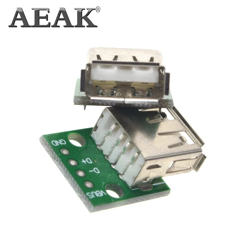 10 шт. плата адаптер AEAK с USB 2 0 на 4P DIP Switch|10 pcs|female femalefemale to female |