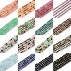 234 мм ограненные Агаты обсидиан авантюрин Лабрадорит Турмалин Амазонит маленькая круглая секция бусины Подвески украшения принадлежности