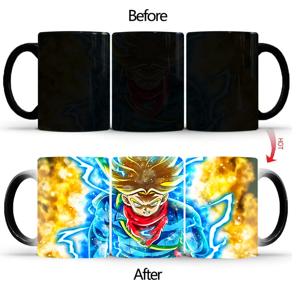 

Flame Wukong Color Changing mug BSKT-195 Coffee cups Drinkware Heat Sensitive mugs Magic Ceramic Tea Cup Birthday Gift