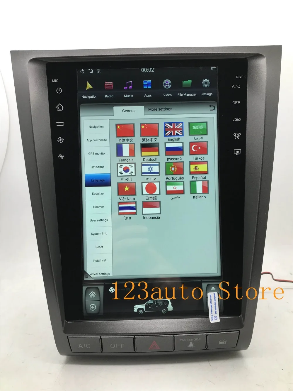 12,1 ''вертикальный Tesla стиль Android 8,1 автомобильный DVD gps плеер для lexus GS GS300 GS350 GS450 GS460 2004-2011 ips HDMI PX6