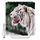 Домашний душ Шторы s Белый Тигр реалистичный класса люкс Водонепроницаемая занавеска для ванной Шторы водонепроницаемой ткани; Санузел Душ Шторы s