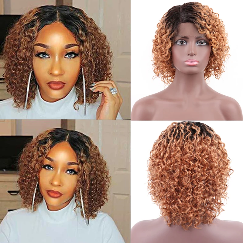 

Парик женский кудрявый из натуральных волос, 13x1 T