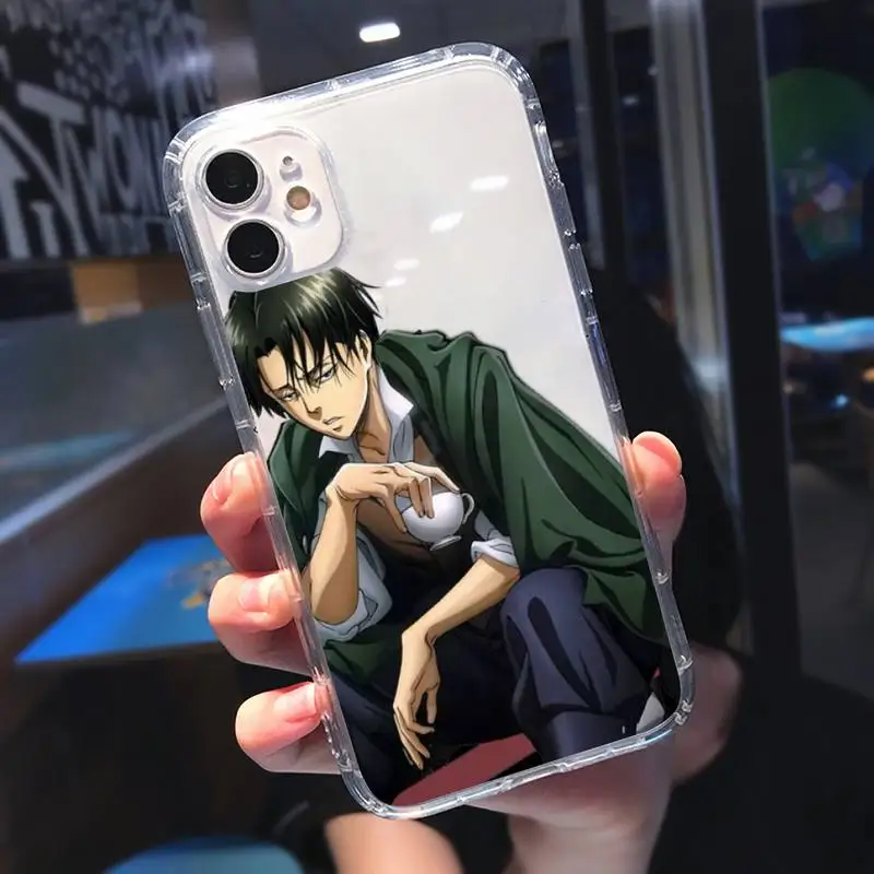

Hot Anime Japanese attack on Titan Phone Case Transparent for iPhone 11 12 mini pro XS MAX 8 7 6 6S Plus X 5S SE 2020 XR