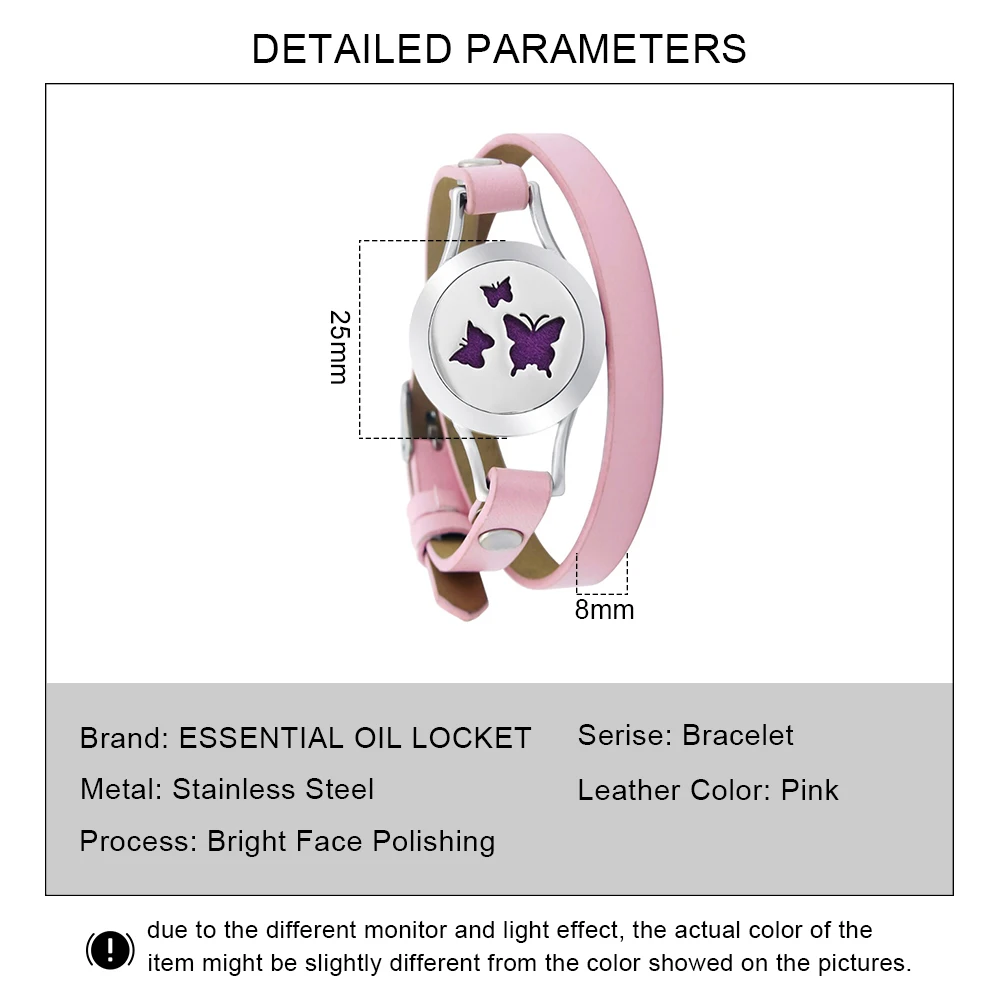 Браслет с диффузором для ароматерапии в виде единорога медальон из нержавеющей