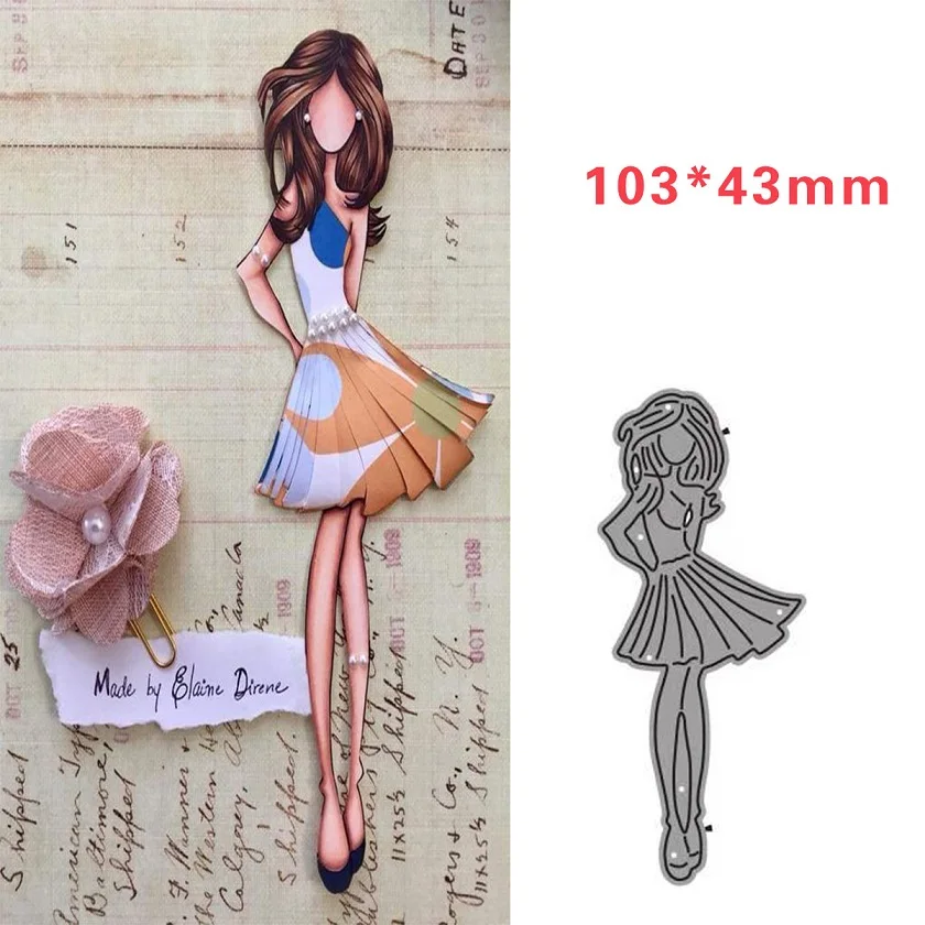 322 ремесла металла стали резки штампы новое платье милая леди девушка для DIY