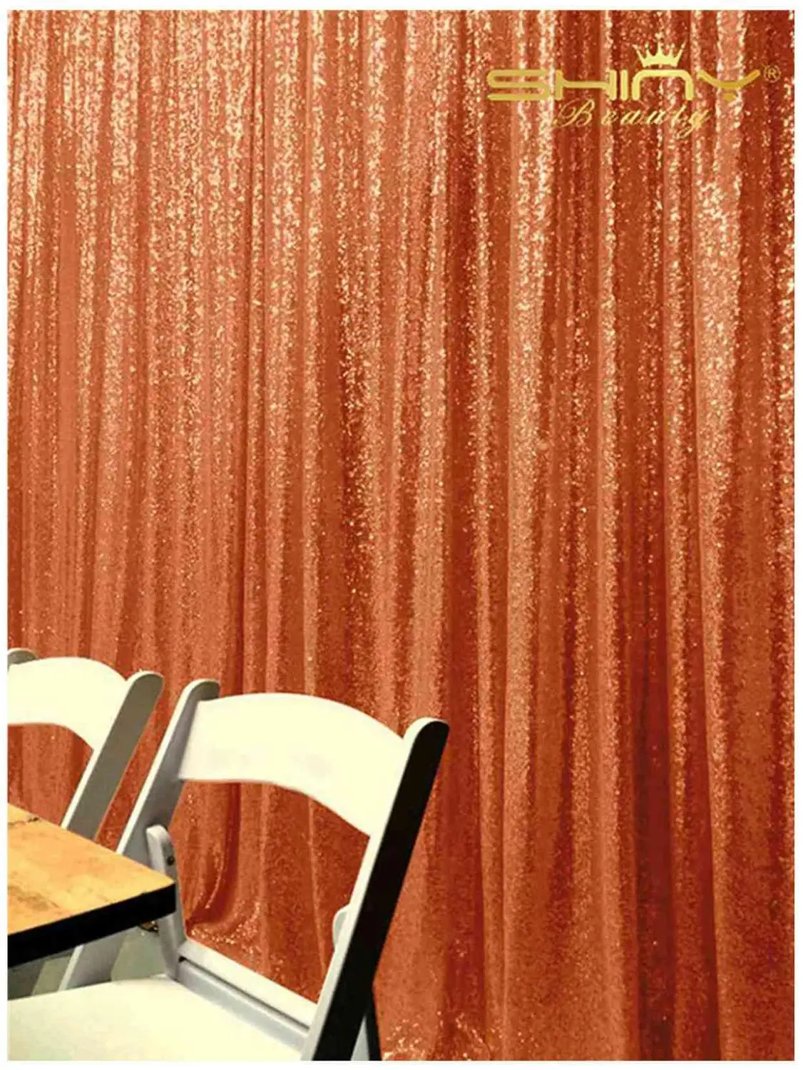 Shinybeauty оранжевый блесток фото фон шторы с блестками день рождения Decoration-M190726 | Дом