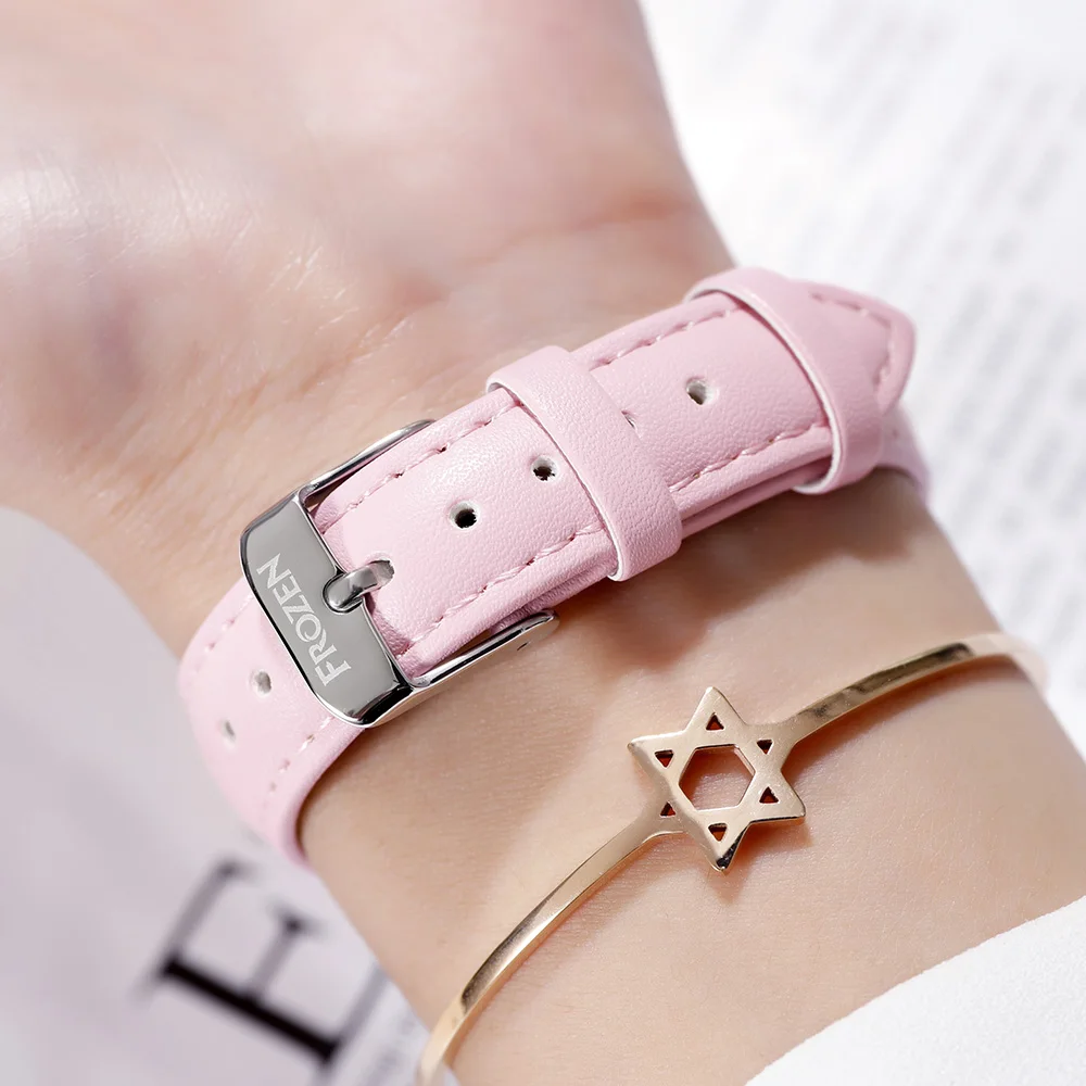 Роскошные детские наручные часы с принцессой Disney красивые розовые для девочек