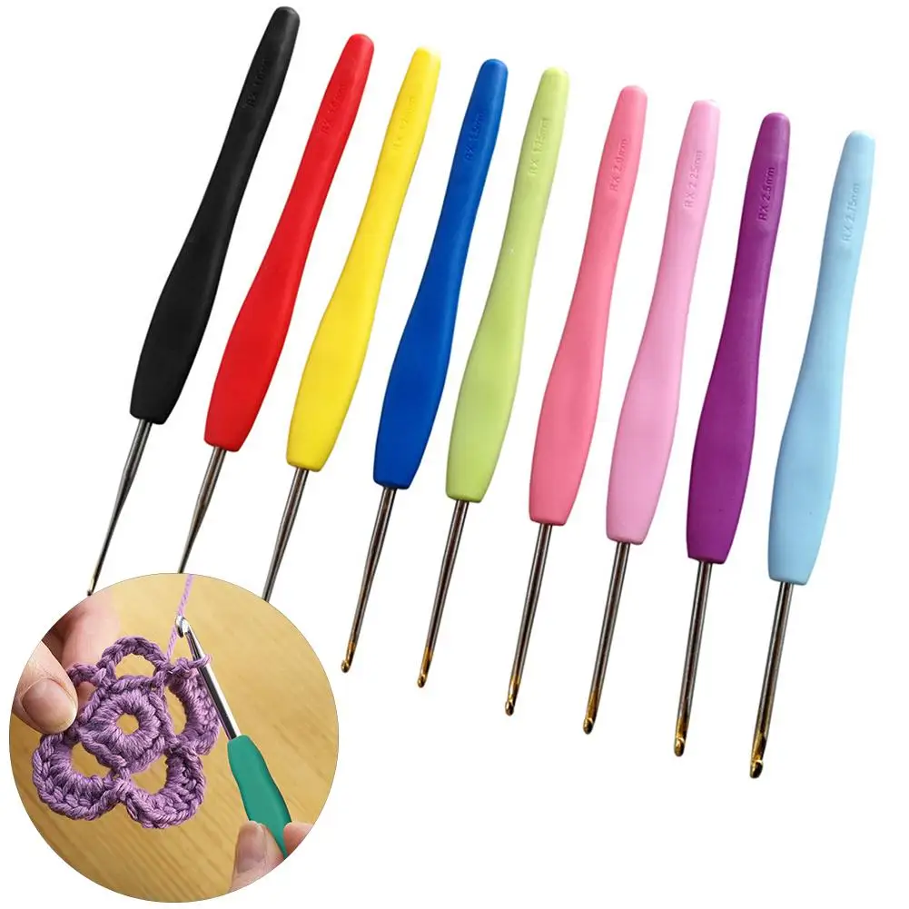 9 шт. свитер шарф сделай сам крючки для вязания крючком мягкая ручка швейные иглы