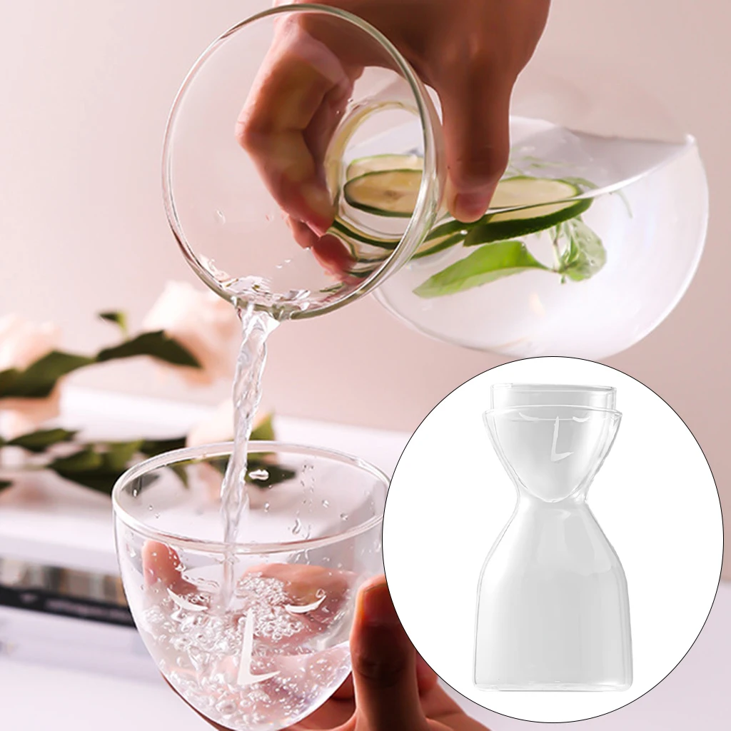 Carafe Elegant Dishwasher Hourglass Body Pitcher Borosilicate Glass for Cocktail Drinking Kitchen Drinkware Serveware | Дом и сад