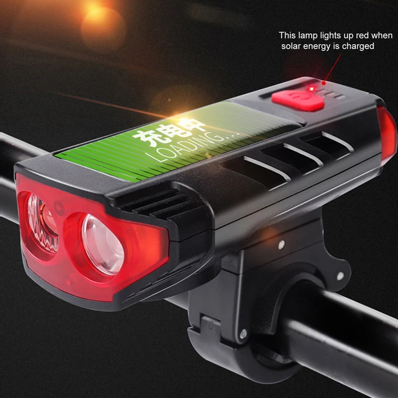 

Bike Light Headlight with Cycling Speaker Bicycle Handlebar Front Lamp MTB Road Cycling USB Rechargeable Flashlight Safety Light