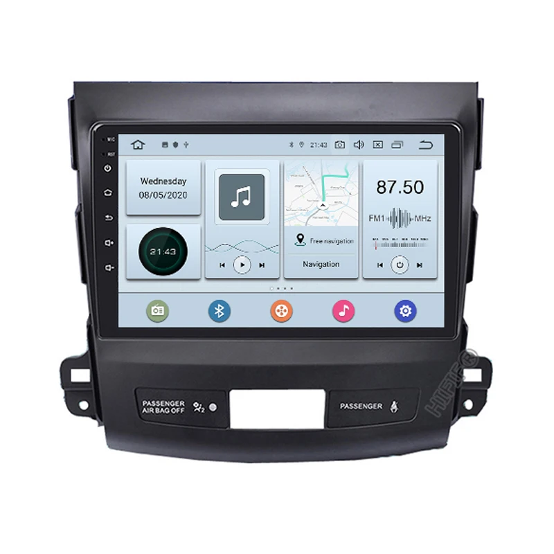 Автомобильный dvd плеер на android 10 gps мультимедийный радио для Mitsubishi Outlander 2006 2014 Peugeot