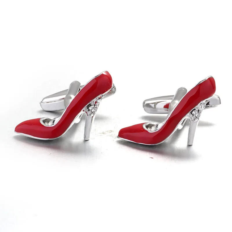 Туфли на высоком каблуке с запонками Цвет Красный женские стильные туфли из