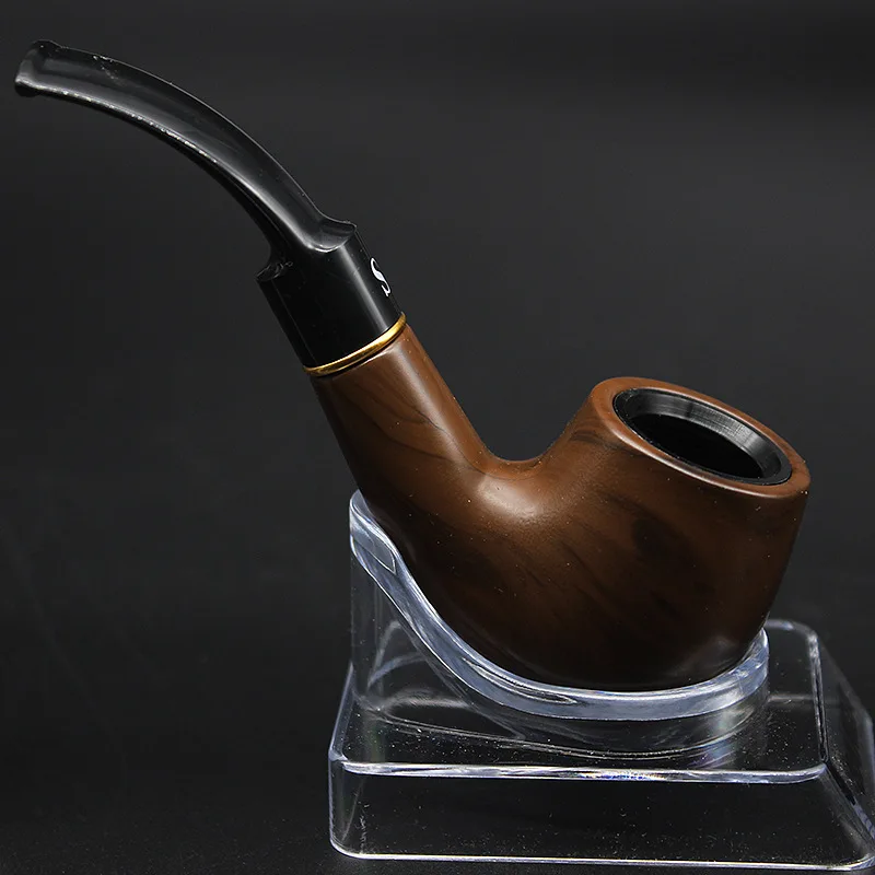 

Classic Resin Wood Color Retro Smoking Pipe Detachable Herb Pipes Filter Tobacco Holder Smoking Accessories Gadgets For Men