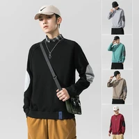 mens sweater 2021 new fashion brand spring and autumn long sleeved t shirt youth all match bottoming sweatshirt mens clothing
