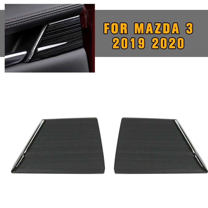 Черная декоративная накладка на заднюю дверь из титана pcmos для Mazda 3 2019 2020 наклейки