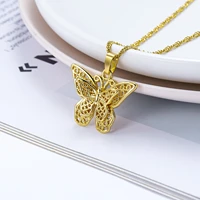 new hollow butterfly necklace female korean butterfly pendant simple female clavicle necklace wholesale