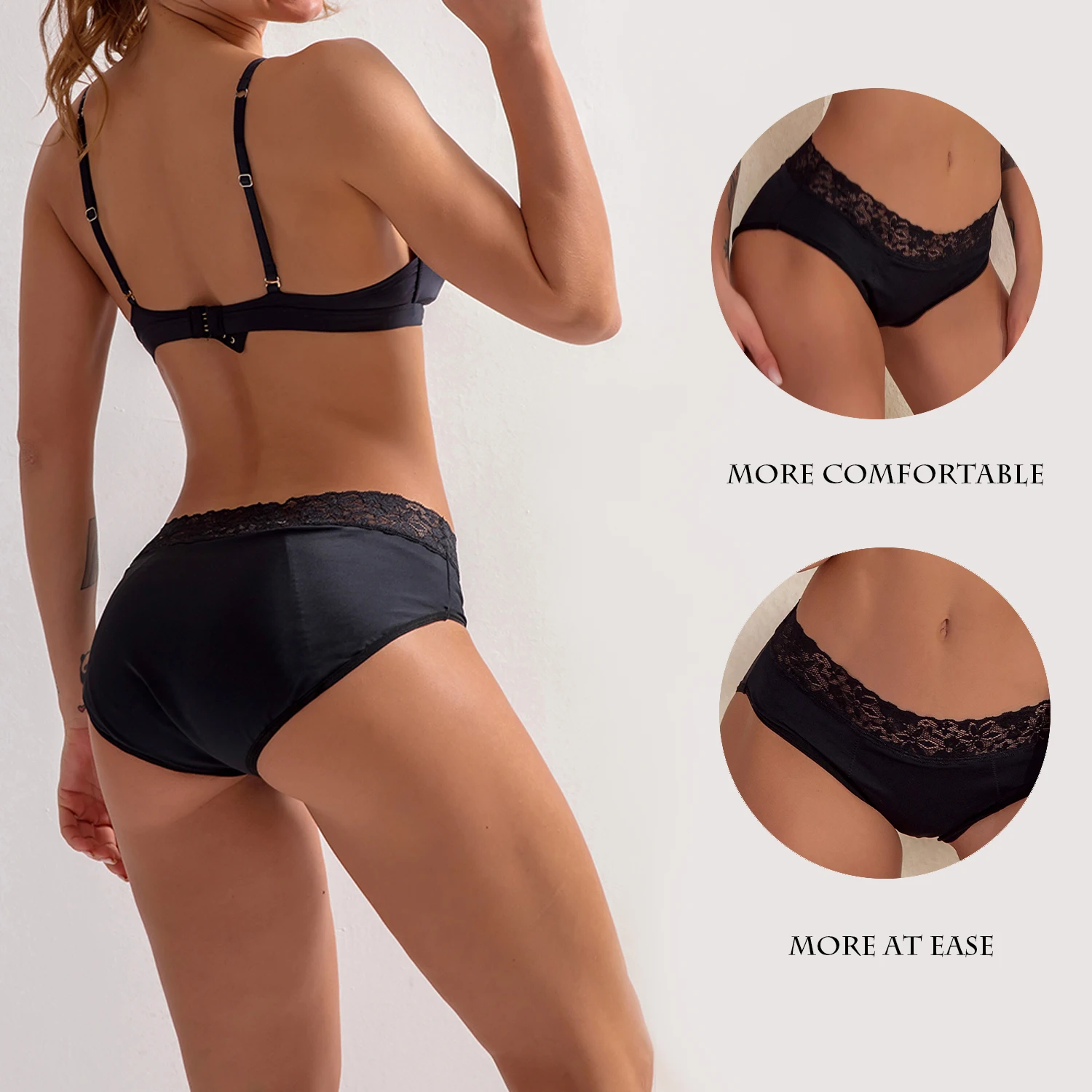 

Four-Layer Sexy Lace Waterproof Women's Menstrual Pants, Women's Physiological Pants, Leak-Proof Menstrual Pants