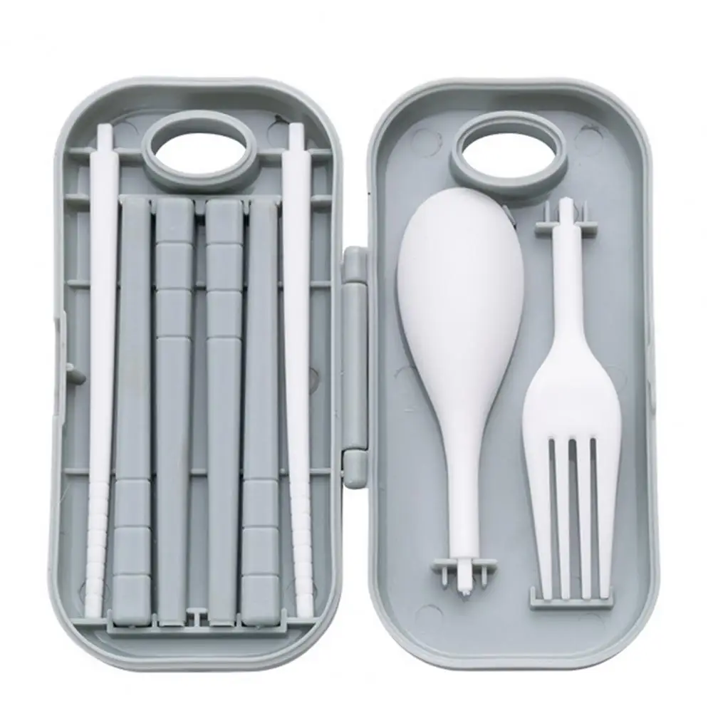 

Student Portable Plastic Set Cutlery Box Creative Good-looking Reusable Outdoor Cutlery Box