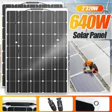 320W Flexible Solar Panel 12V 18V Panel Solar Power Bank for Home Energy System Generator Kit Complete Painel for Camping Car