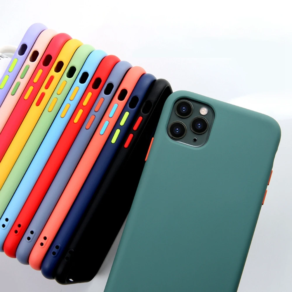 Чехол OTAO ярких цветов для iPhone 11 Pro Max XS X XR Ультратонкий Мягкий чехол s 7 8 6 6s Plus 9
