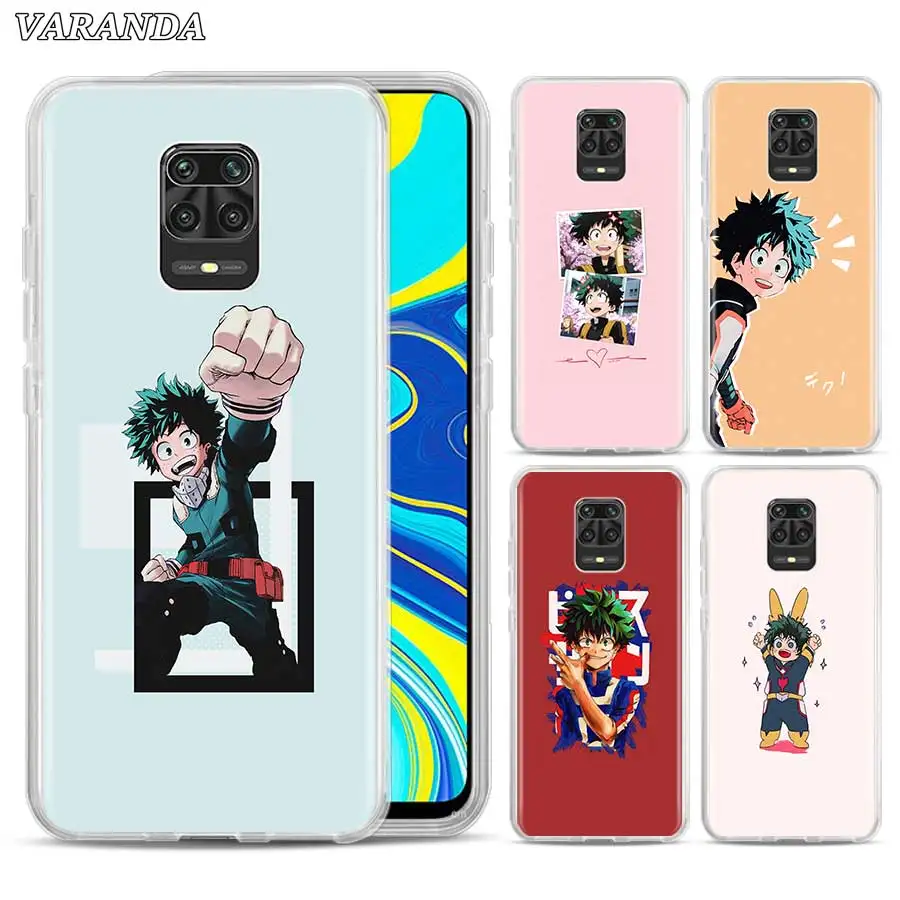 Silicone Phone Case For Xiaomi Redmi 9 9A 9C 9T 10 10C K40 Note 11 10 8 Pro 9 9S 7 8T Soft Cover Coque Fundas My Hero Academia