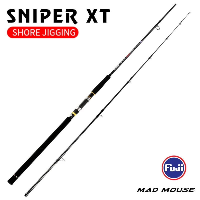 

MADMOUSE SNIPER XT Shore Jigging Rod 2.9m 96H/96MH Fuji Parts High Carbon Popping Rod Lure WT 20-120g PE1-5Saltwater Ocean Rods