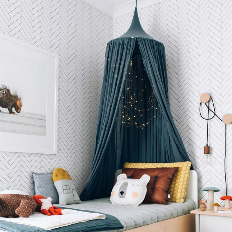 

Lovely Baby Mosquito Net Photography Props Baby Room Decoration Home Bed Canopy Curtain Round Crib Netting Baby Tent Infant Gift