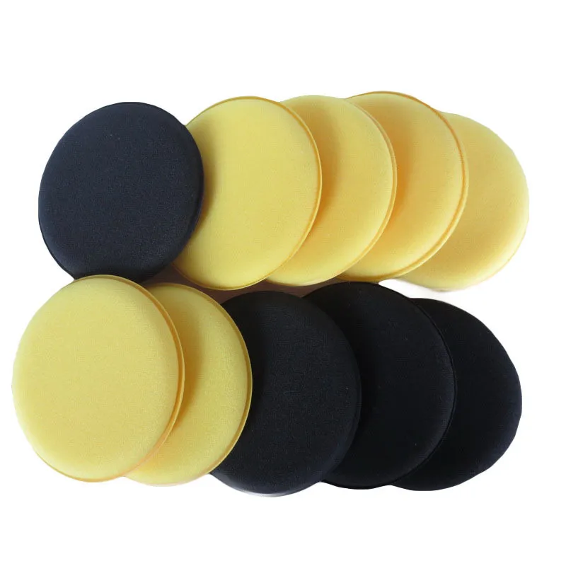 

5pcs Polishing Waxing Round Crimping Sponge Block Plated Crystal Sponge Polishing Car Washing Beauty Cleaning Sponge 12.5cm