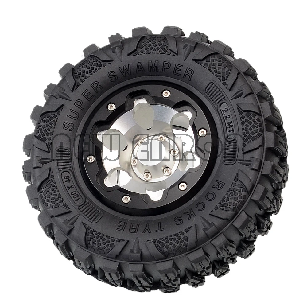 ENRON 4P АЛЮМИНИЕВЫЙ 2," Beadlock колеса диски ступицы супер Swamper Rocks шины 120 мм для 1/10 RC Гусеничный SCX10 II YETI TRX4