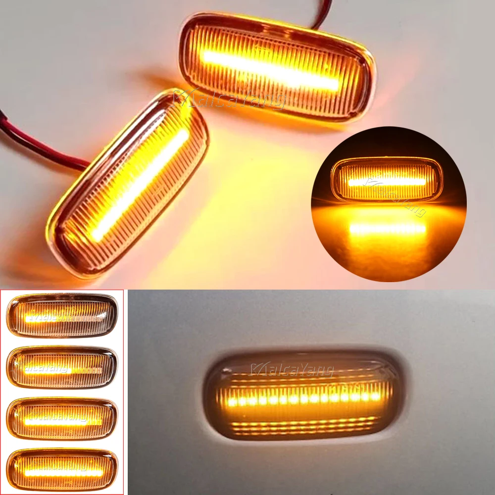 

2Piece For Audi A8 D2 4D A2 8Z A3 S3 8L A4 B5 A6 C5 4B TT 8N Dynamic Turn Signal Light LED Side Marker Sequential Lamp Indicator