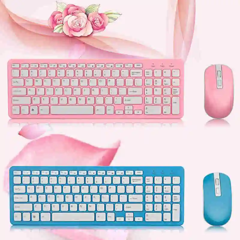 Комплект оптической беспроводной клавиатуры и мыши 2 4 ГГц беспроводная мышь Usb