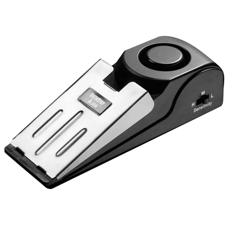 

120DB Mini Wireless Vibration Alarm Door,Stop Alarm, for Home Wedge Shaped Stopper,Alert Security System Blocking System