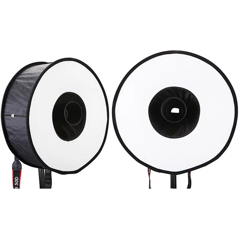 кольцевая вспышка для портрета флэш-диффузор с одним кронштейном 45 см легко