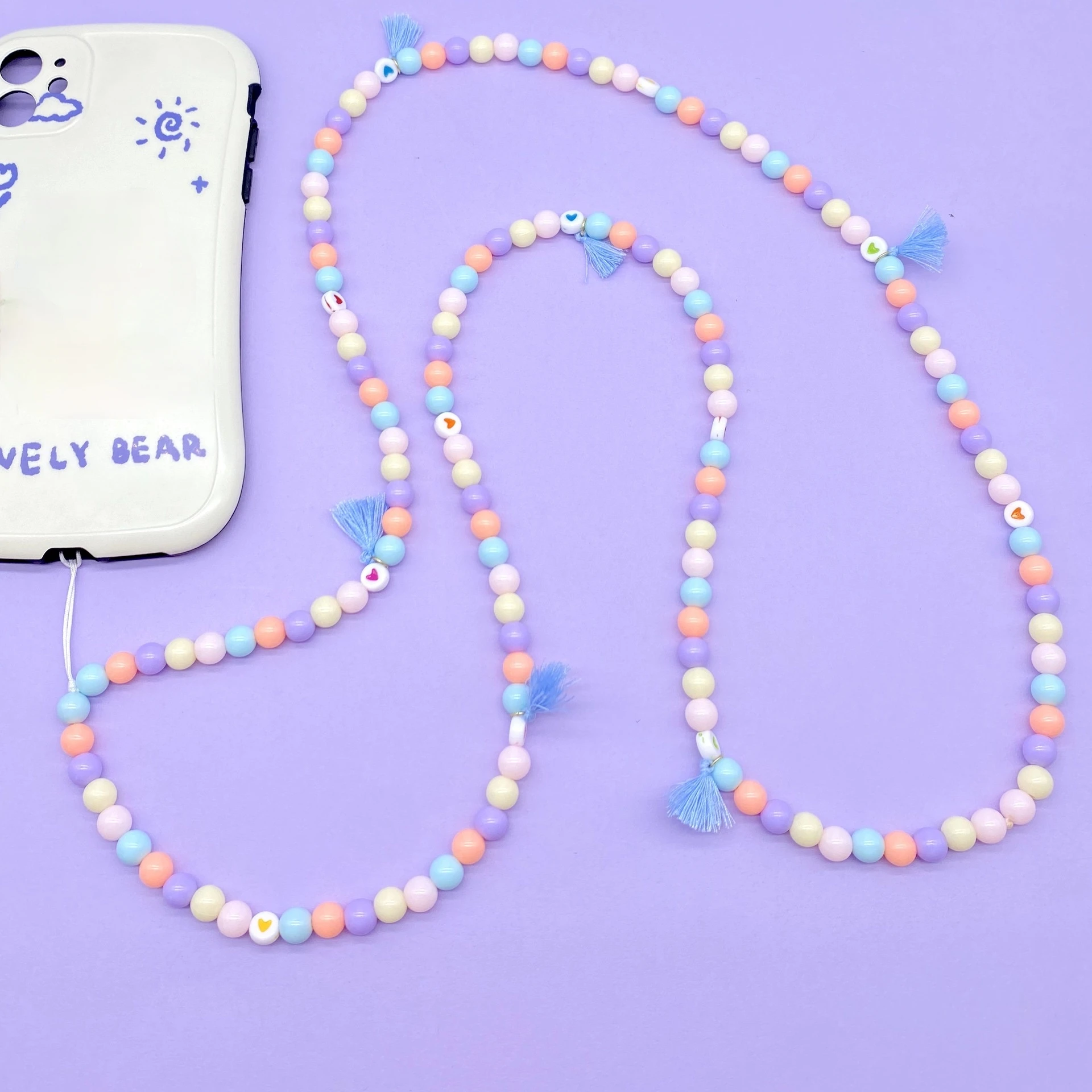 

2021 Tassel Crystal Neck Necklace Strap Lanyard Mobile Cell Phone Chain Straps Keychain Phone Hang Rope