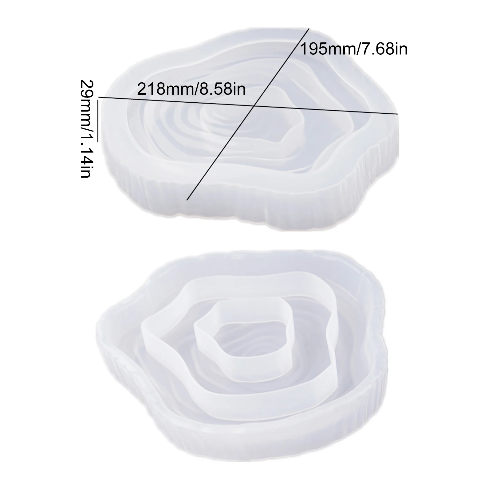 

Cosmetic Tray Epoxy Resin Mold Tree Stump Ashtray Silicone Molds Craft Casting Mould
