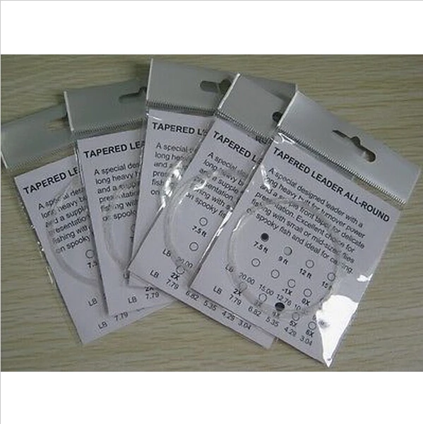 5PCS X Trout Tapered Leader 7.5FT Fly Fishing Leader Clear For Rod&Reel   L