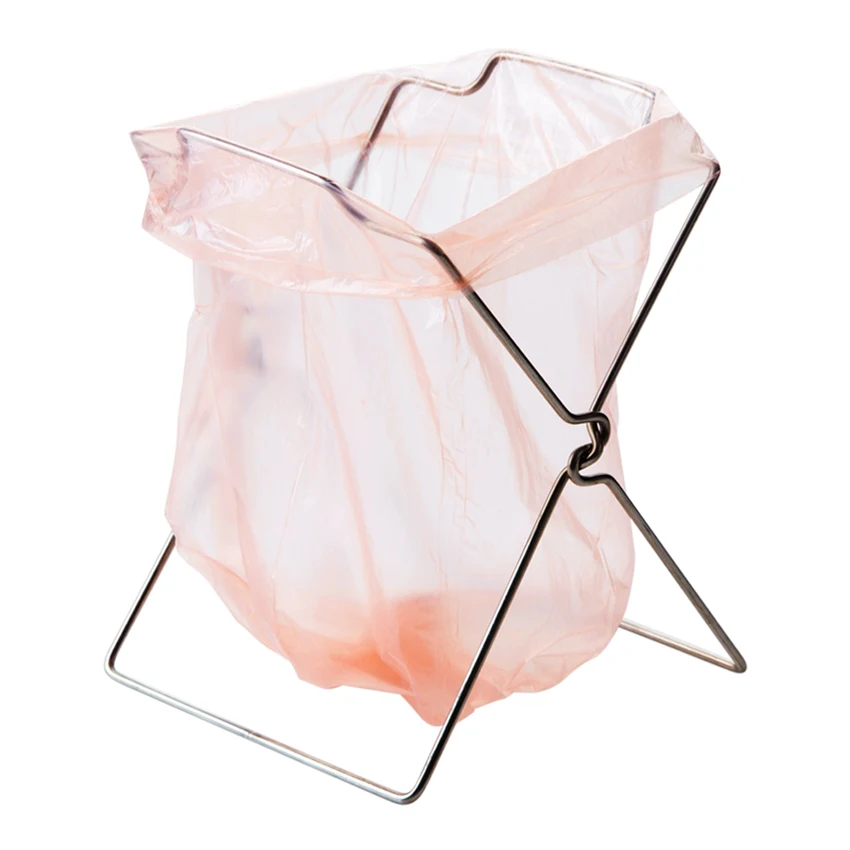 Нержавеющая сталь мусора полка для пакета дома Кухня столешница складной мешок