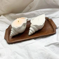 conch cement candle vessel mold shell shape concrete candle cup silicone mold plaster pottery mold