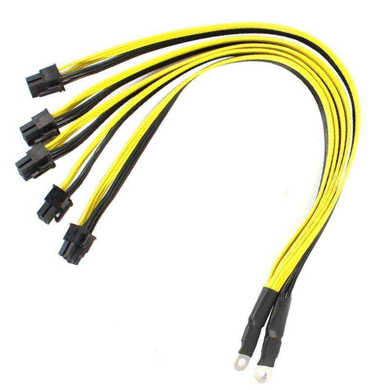 

S7 S9 для 5X PCI-E PCIe 6Pin GPU Графика карты кабель питания сплиттера для BTC Майнер биткоинов Litecoin S11 T9 + X10 L3 + A3 A841
