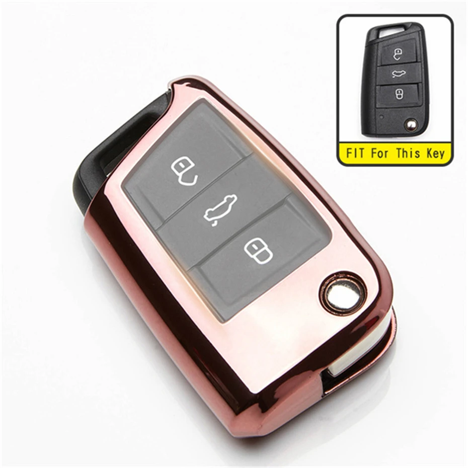 Чехол для автомобильного ключа чехол VW Polo Golf 7 Tiguan Skoda Octavia Kodiaq SEAT aeca Leon Ibiza защитный