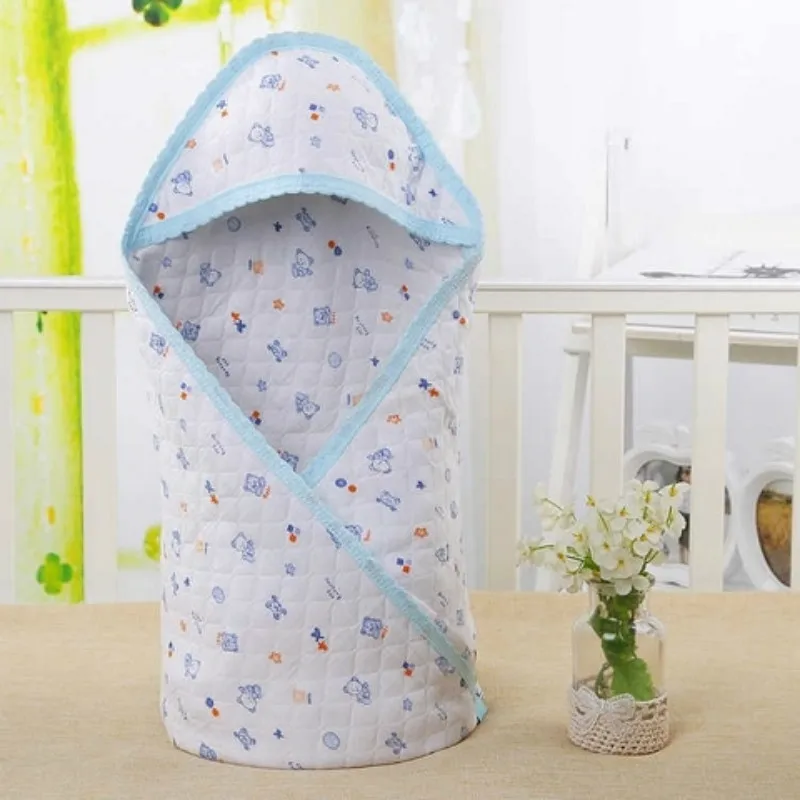 Пеленальное Одеяло для новорожденных мультяшное Хлопковое одеяло с капюшоном