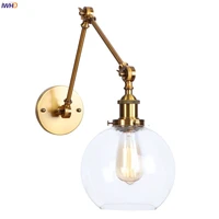 iwhd loft decor glass ball wall lights fixtures bedside bar bedroom stair golden vintage industrial wall lamp sconces led edison