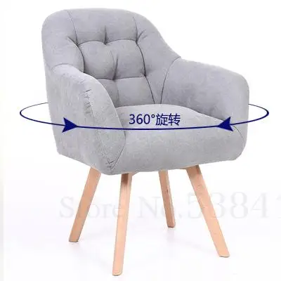 Nordic Computer Chair Home Comfortable Long Sitting Cloth Desk Sofa Lazy Rotary Bedroom Solid Wood Student |